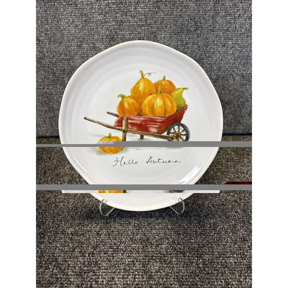 Pier 1~Autumn Bliss pUmpkins/Gourds~Salad/Lunch Plate~8.75